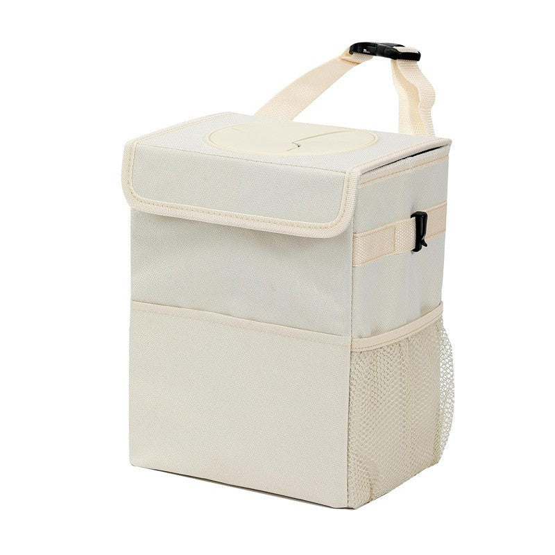 Cross-border waterproof folding chair back trash can for cars